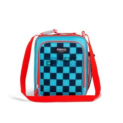 BOLSA TÉRMICA IGLOO 5 LATAS VERTICAL LUNCH AZUL CON CUADROS 64304