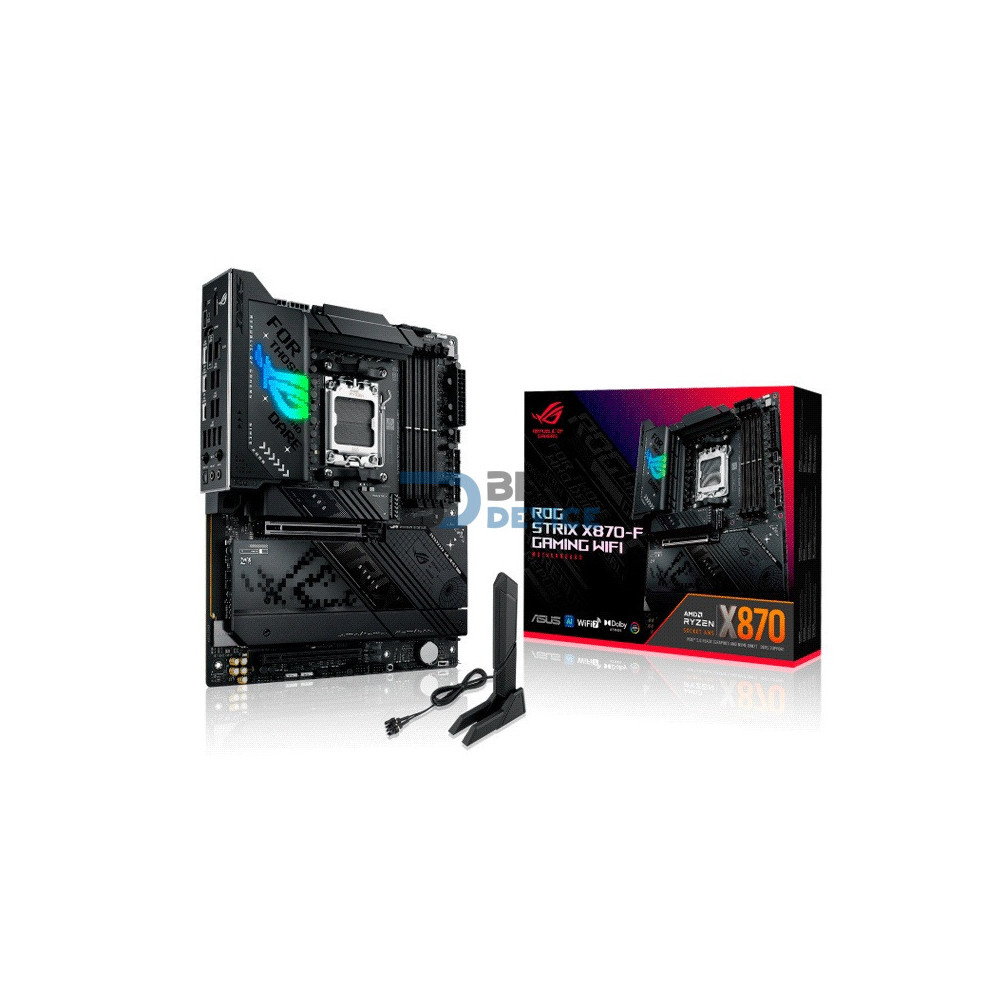 PLACA MADRE ASUS X870-F GAMING WIFI ROG STRIX AM5 DDR5/S/R/HDMI/DP/4M2/USB4/ATX
