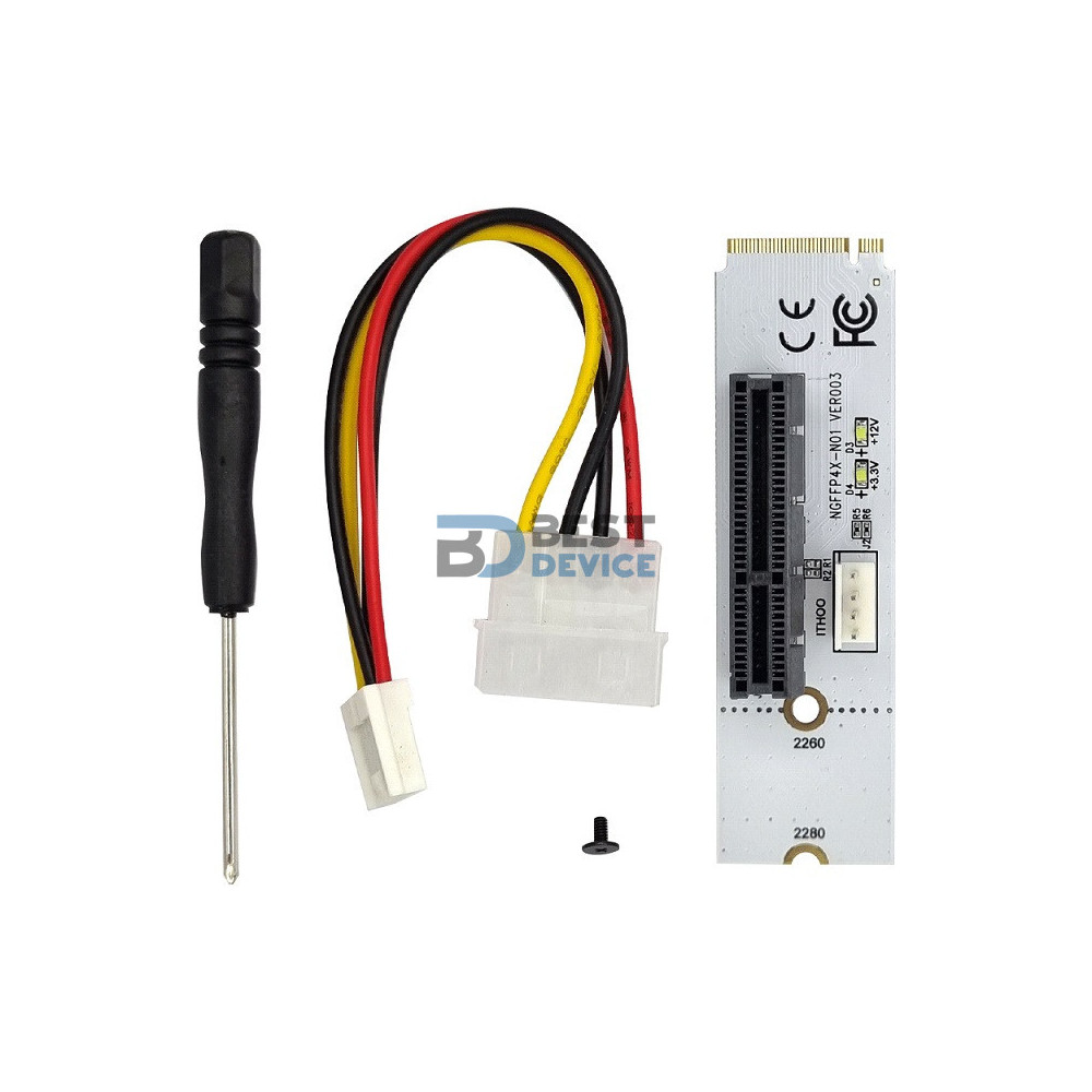 ADAPTADOR M.2 A PCI-E 4X MZHOU UNITARIO X002UEIAI9 B09C1B2XC3