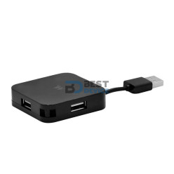 ADAPTADOR HUB MTEK HB-420 4 PUERTOS USB 2.0 NEGRO