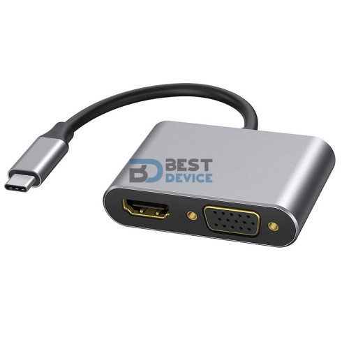 CABLE ADAPTADOR TIPO-C A HDMI/VGA