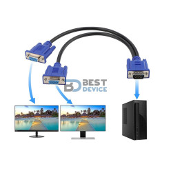 CABLE DUPLICADOR VGA-2 VGA