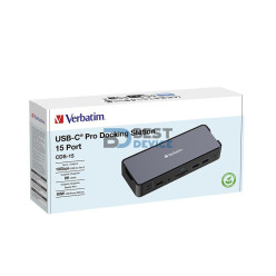 HUB MULTIPUERTO VERBATIM CDS-15 15 PUERTOS USB-C PRO 32174