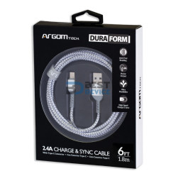 CABLE ARGOMTECH ARG-CB-0025WT TIPO C TO USB 1.8M BLANCO