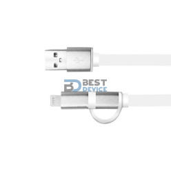 CABLE ARGOMTECH ARG-CB-0058 LIGHTNING+MICRO USB 2.0