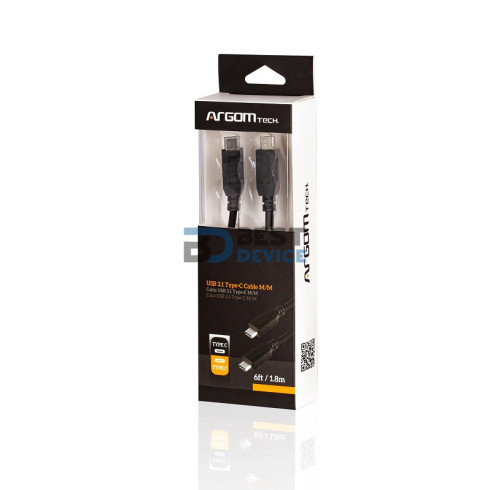 CABLE ARGOMTECH ARG-CB-0063 USB 3.1 TYPE C 6 PIES 1.8M