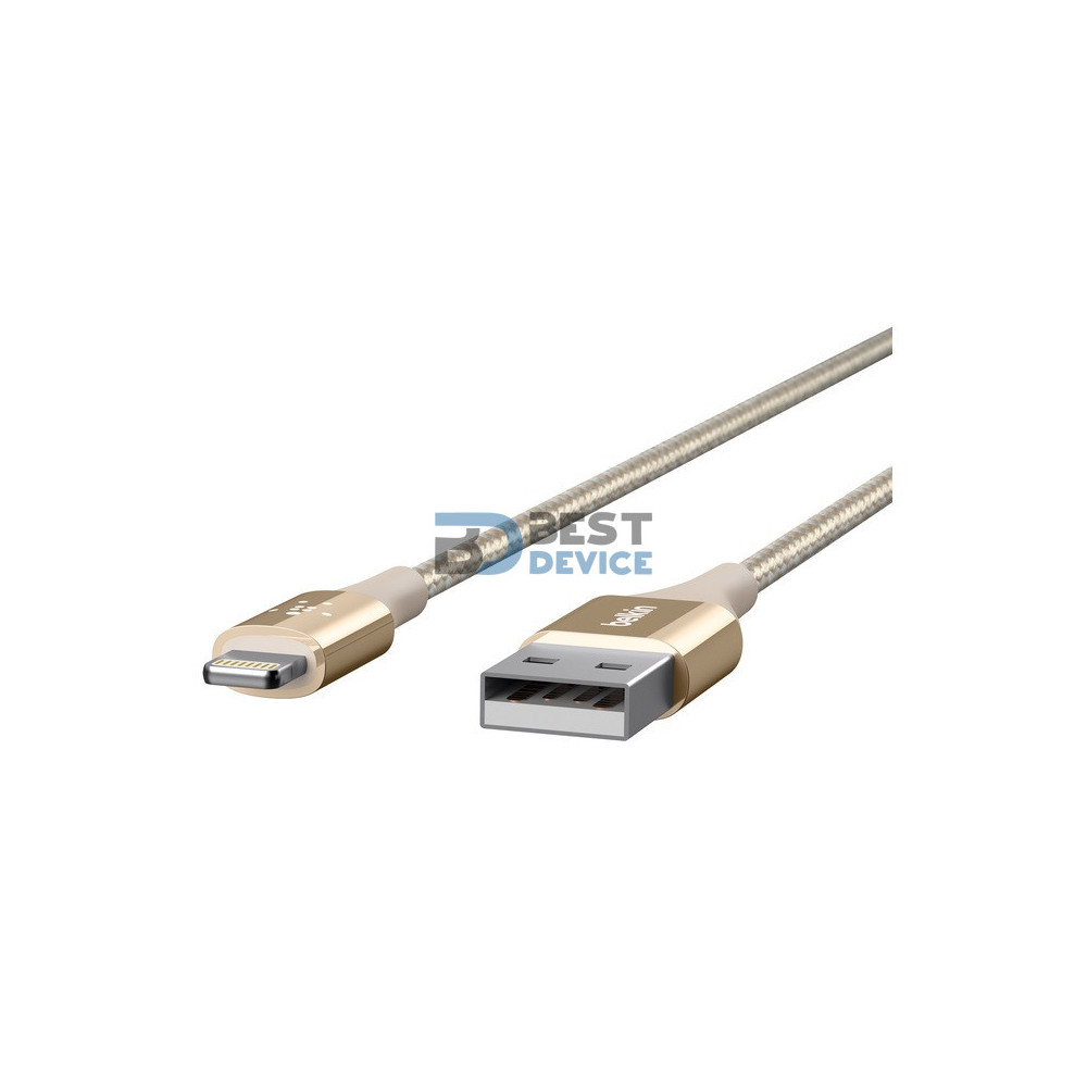 CABLE BELKIN iOS USB-A DURATEK 4" FT F8J207BT04-GLD