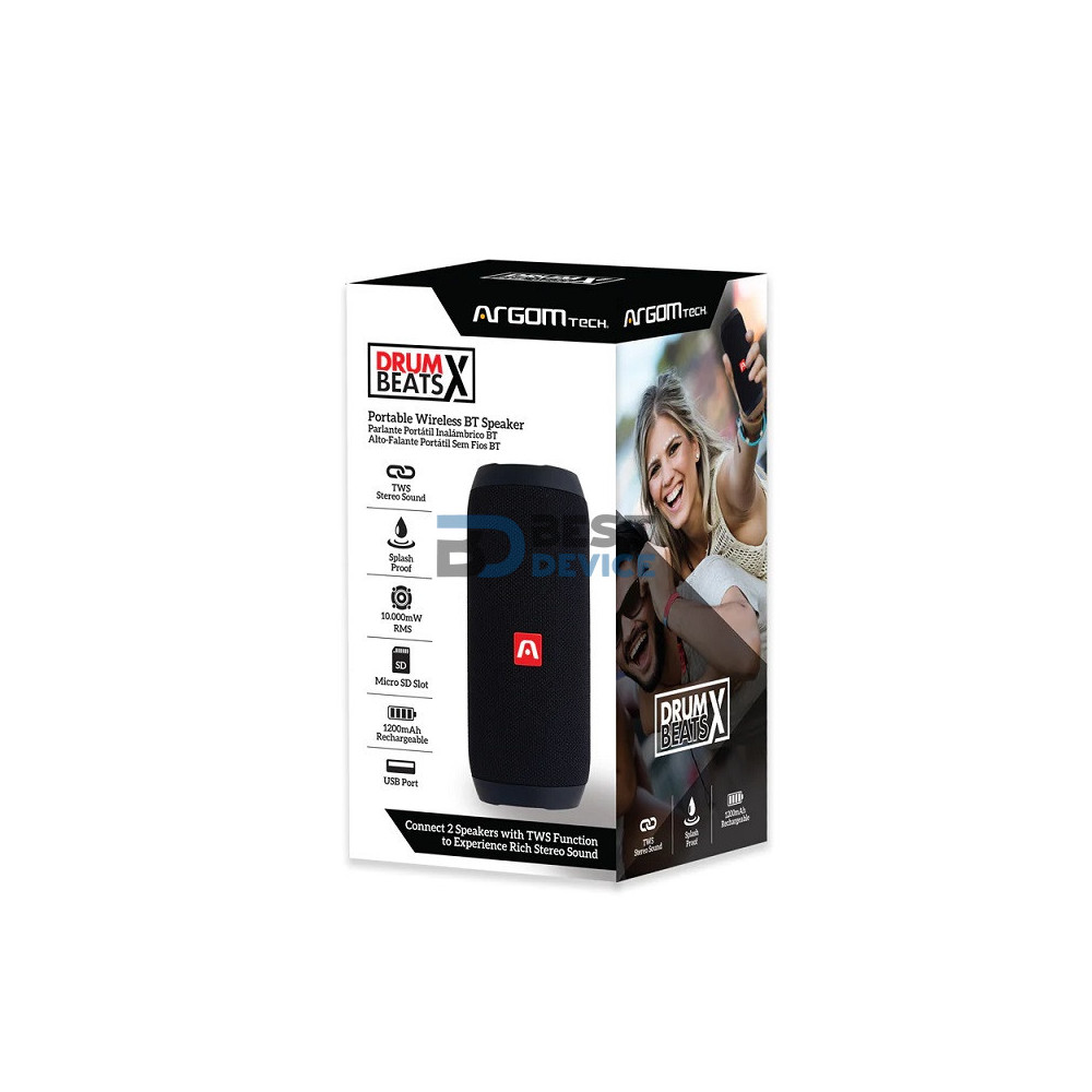 PARLANTE ARGOMTECH ARG-SP-3017BK BT W DRUM BEATS NEGRO