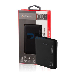 CARGADOR PORTÁTIL ARGOMTECH ARG-PB-1136BK 6.000mAh NEGRO