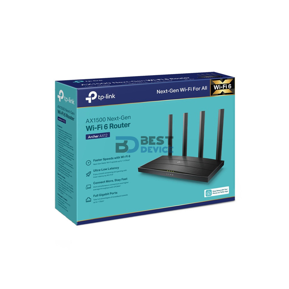 ROUTER TP-LINK ARCHER AX12 AX1500 WIFI6