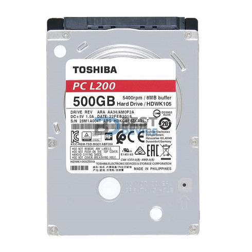 DISCO DURO TOSHIBA PARA NOTEBOOK 500 GB 5400