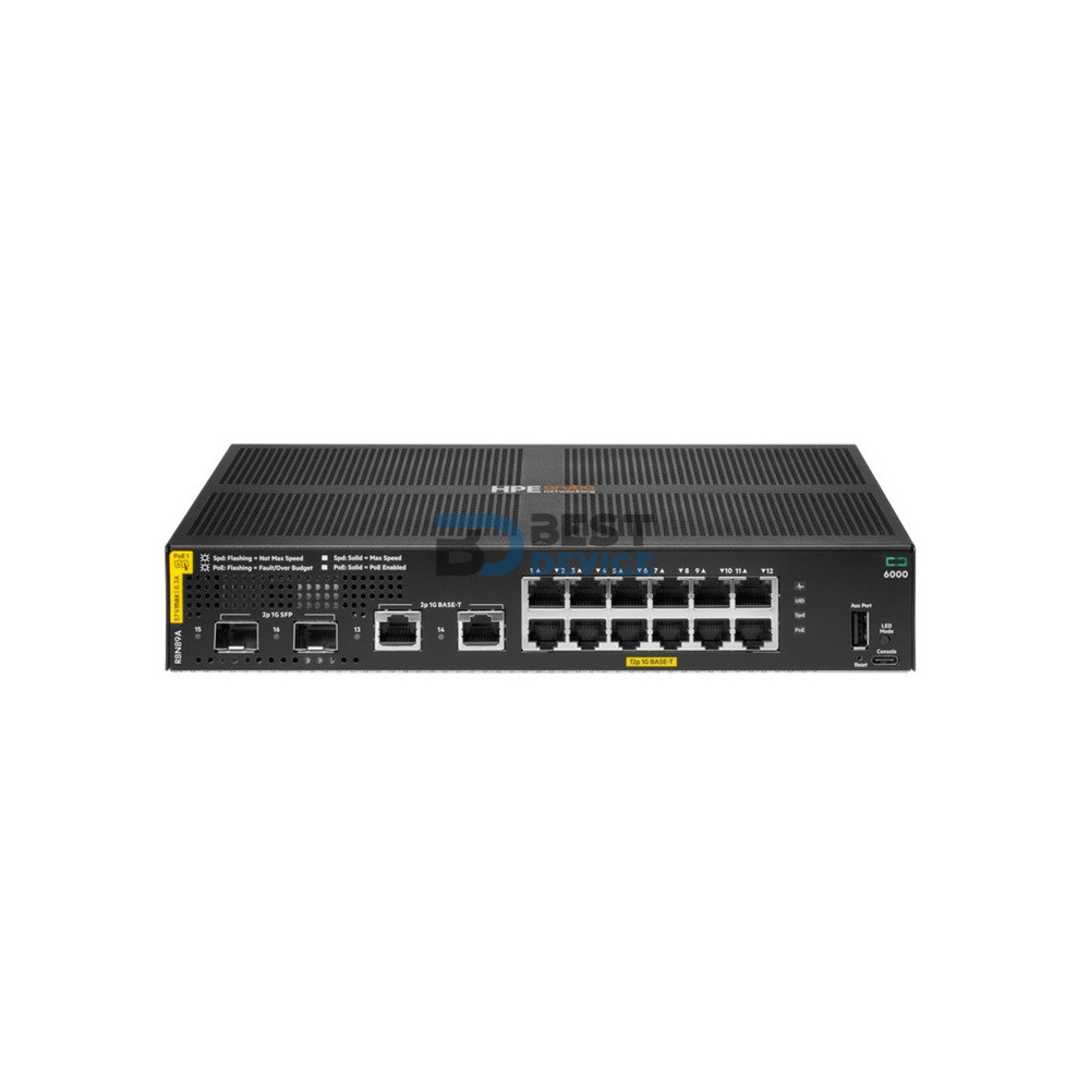 SWITCH HPE ARUBA 6000 12G POE 2SFP 139W (R8N89A)