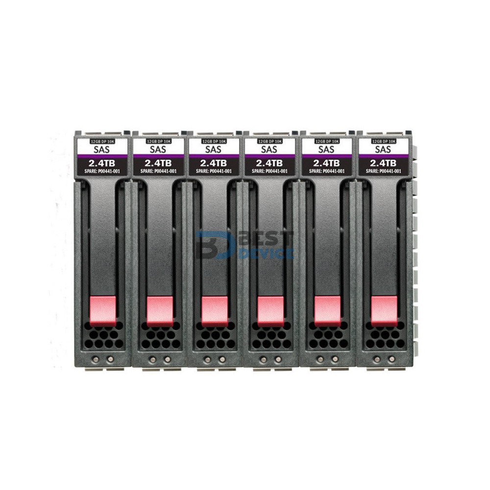 CONJUNTO DE SEIS PAQUETES DE DISCOS DUROS HPE MSA 14.4T SAS 10K SFF R0Q67A