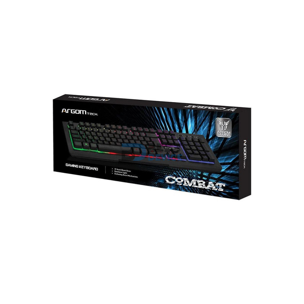 TECLADO GAMER ARGOMTECH ARG-KB-2055BK COMBAT GAMING USB