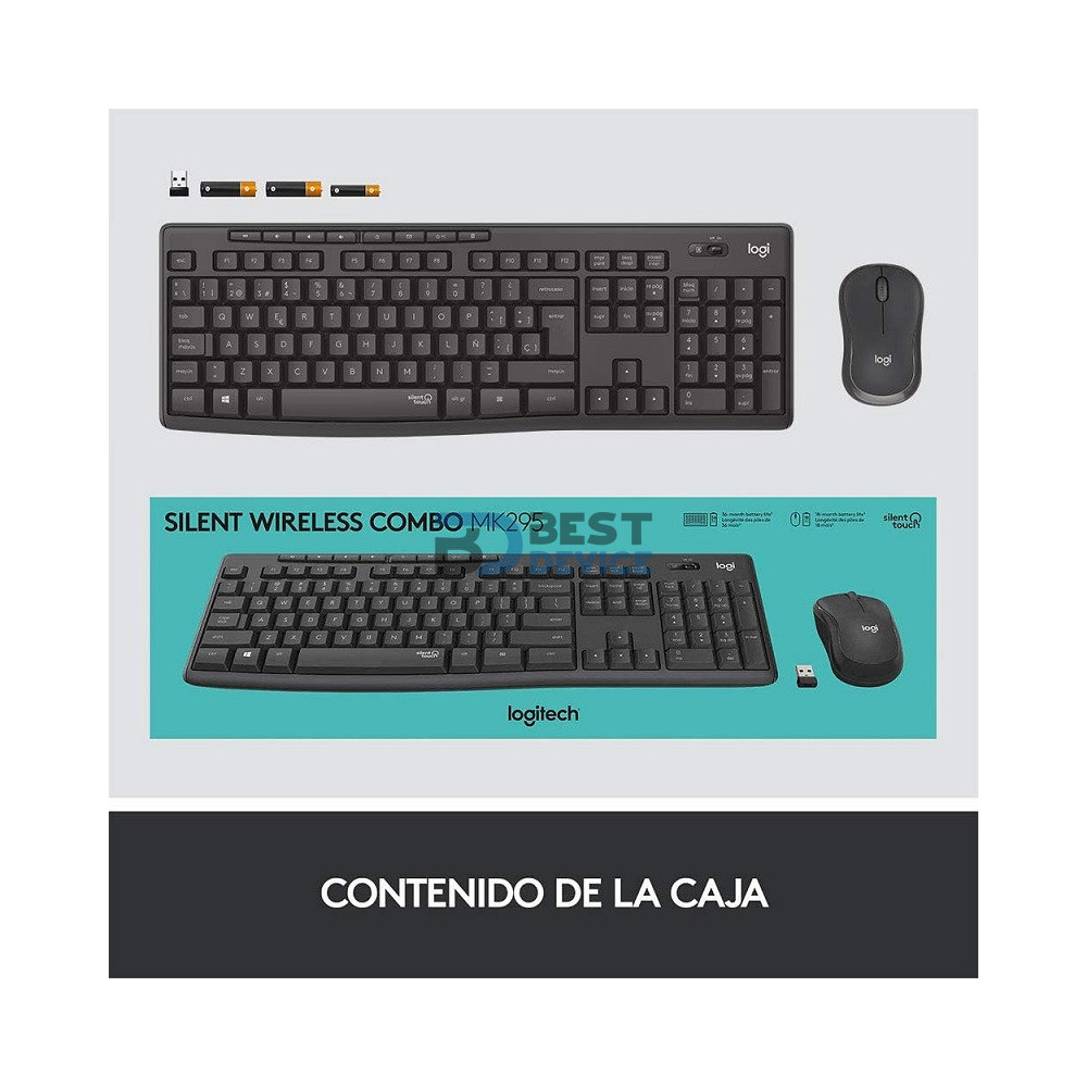 TECLADO LOGITECH 920-009792 MK295 COMBO WIR GRAFITO