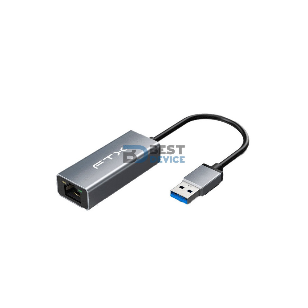 ADAPTADOR FTX FTX-AML1000-AG USB-A 3.0/RJ45 1GBPS/GRIS