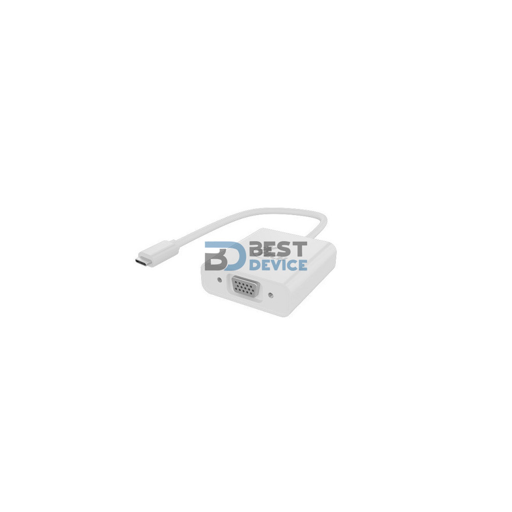 ADAPTADOR XTECH USB C(M)- VGA(H) XTC-551 FHD BLANCO