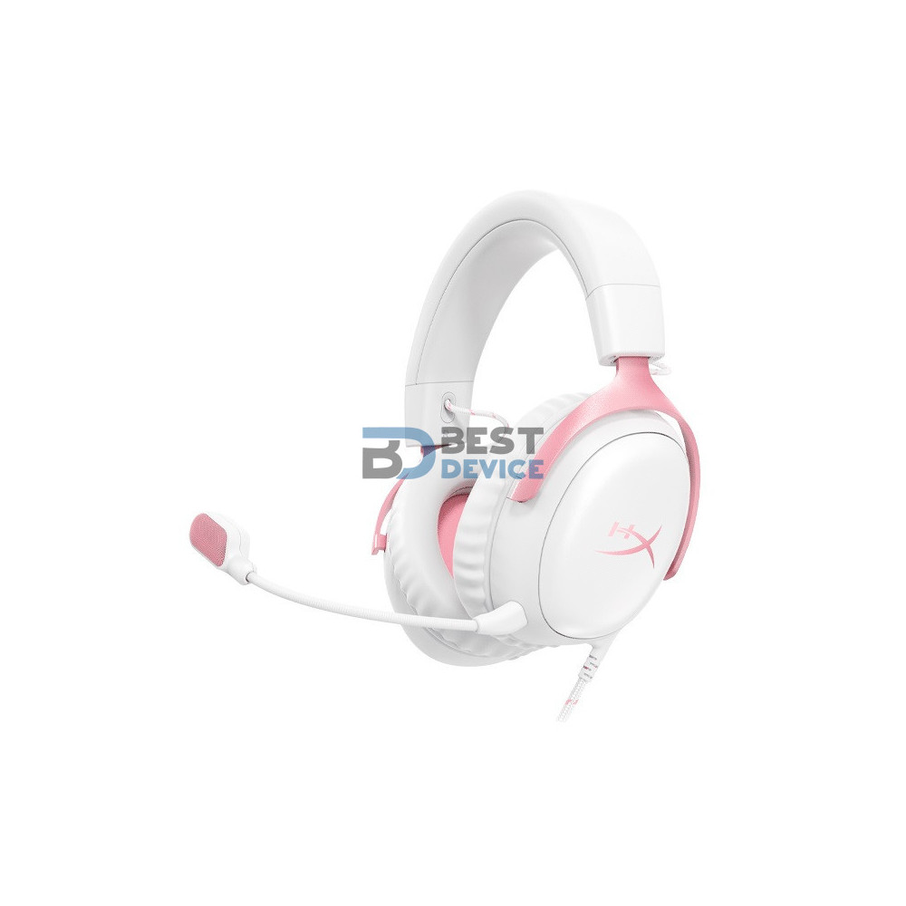 AURICULAR GAMER HYPERX CLOUD III 9W1Q4AA MIC/USBC/USBA/3.5MM/BLAN/ROSA