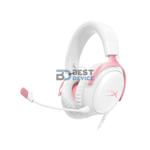 AURICULAR GAMER HYPERX CLOUD III 9W1Q4AA MIC/USBC/USBA/3.5MM/BLAN/ROSA