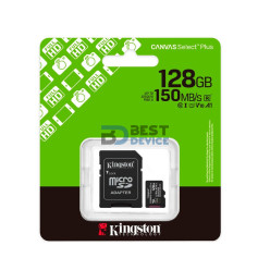 MEMORIA KINGSTON MICRO SD 128GB SDCS3/128GB CANVAS SELECT PLUS CON ADAPTADOR