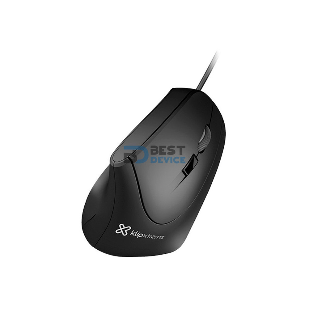 MOUSE KLIP XTREME USB KMO-506 KROWN 1600DPI/6 BOT/DIESTRO/NEGRO