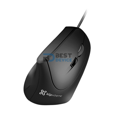 MOUSE KLIP XTREME USB KMO-506 KROWN 1600DPI/6 BOT/DIESTRO/NEGRO