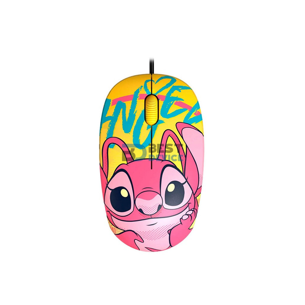 MOUSE USB XTECH XTM-D406ST-YL STITCH EDITION 1200DPI/3 BOT/AMARILLO