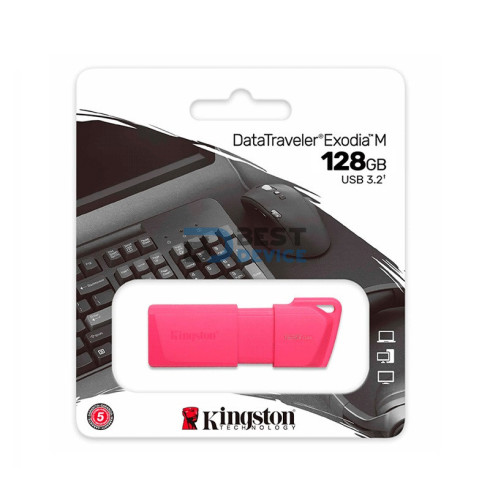 PENDRIVE KINGSTON 128GB KC-U2L128-7LN DATATRAVELER EXODIA M ROSA
