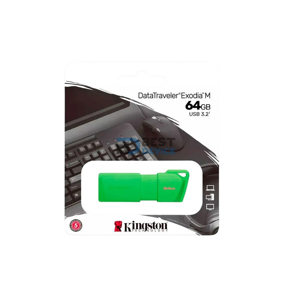 PENDRIVE KINGSTON 64GB KC-U2L64-7LG DATATRAVELER EXODIA M VERDE