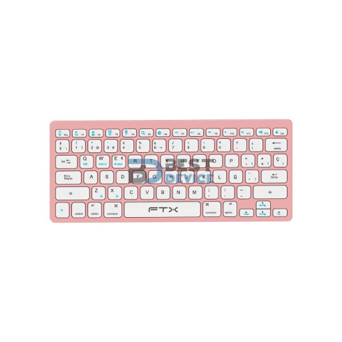 TECLADO BT FTXB1000 ULTRA SLIM ESP/ROSA