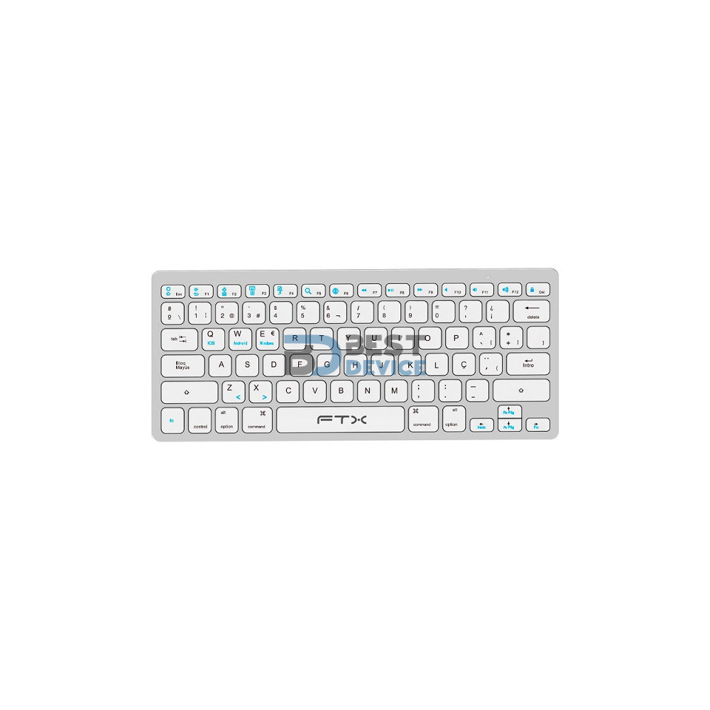 TECLADO BT FTXB1000 ULTRA SLIM POR/PLATA