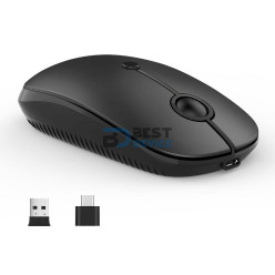 MOUSE VERB XWHALM13 NEGRO TYPE-C MULTICONNECTION
