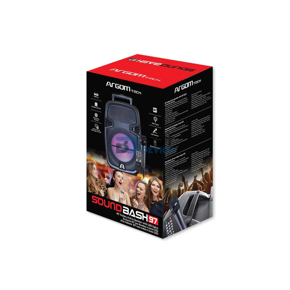 PARLANTE ARGOMTECH ARG-SP-4097BK BT 3500W S/BAT