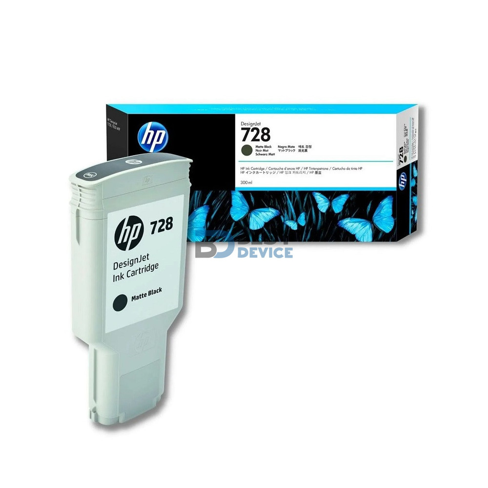 TINTA HP 728 F9J68A 300ML NEGRO MATTE