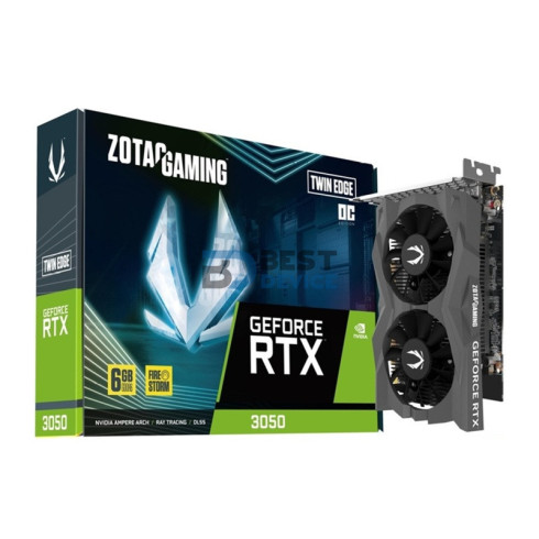 TARJETA GRÁFICA ZOTAC GEFORCE RTX3050 TWIN EDGE OC 6GB ZT-A30510H-1OL
