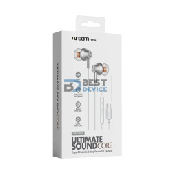 AURICULAR ARGOMTECH ARG-HS-2030WT TIPO-C MIC BLANCO/PLATA