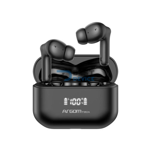 AURICULAR ARGOMTECH ARG-HS-5086BK E85 TIPO-C NEGRO/RES AGUA