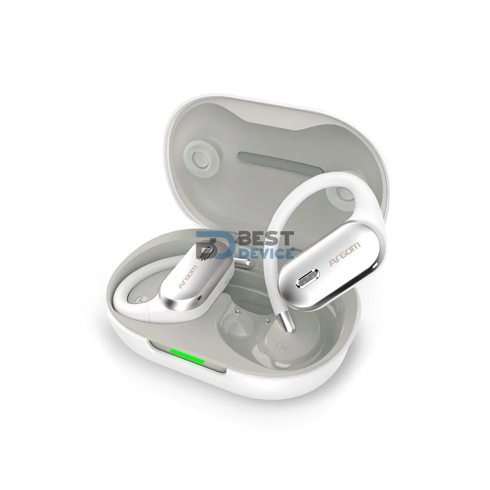 AURICULAR ARGOMTECH ARG-HS-5090WT E90 TIPO-C BLANCO/RES AGUA