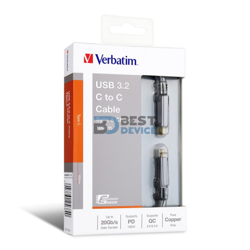 CABLE VERBATIM TYPE-C TO USB-C XGRUCC03