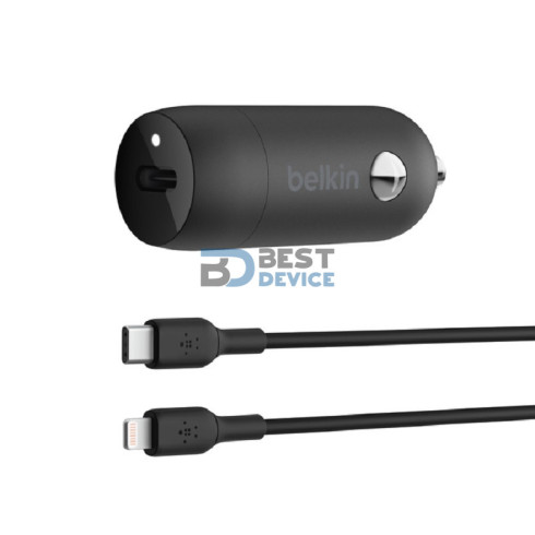 CARGADOR BELKIN PARA AUTO BLK23 30W LTG TO USB-C NEGR