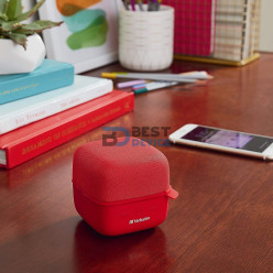 PARLANTE VERBATIM 70225 CUBE BLUETOOTH ROJO