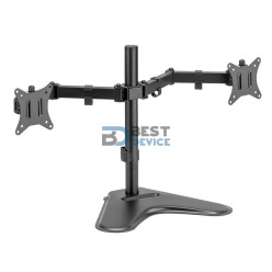 SOPORTE ARGOMTECH DE ESCRITORIO PARA DOS MONITORES 32" CON RANURA PARA CELULAR ARG-BR-1605