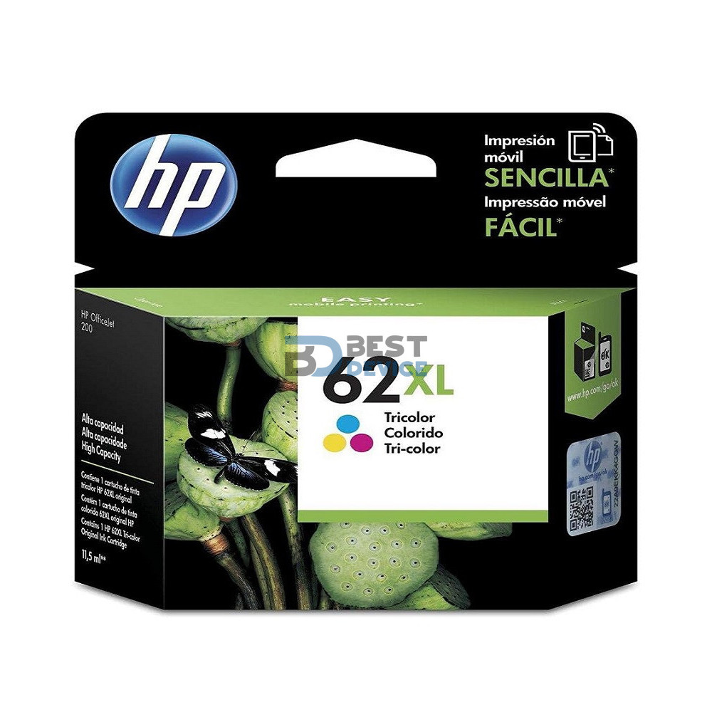 TINTA HP C2P07AL 62XL COLOR