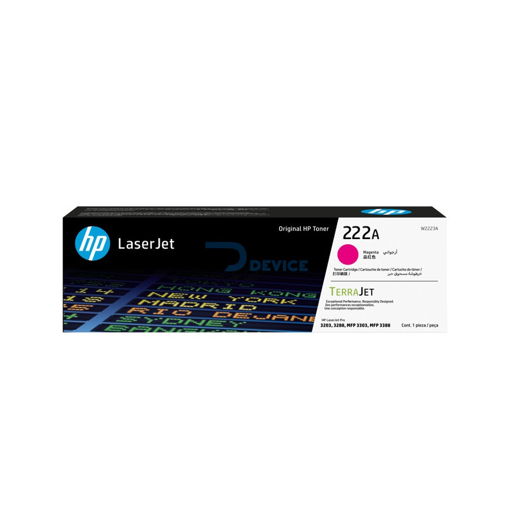 TONER HP 222A MAGENTA W2223A LJ PRO M203/MFP 3201/3204/3288/3303/3388