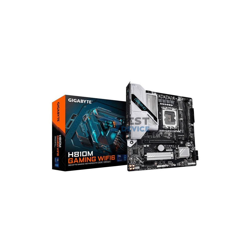 PLACA MADRE GIGABYTE H810M GAMING WIFI 6 DDR5 LGA 1851 S/R/HDMI/DP/M2/USB/WIFI/MATX