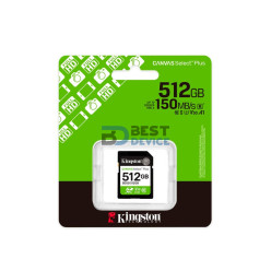 MEMORIA SD KINGSTON 512GB SDS3/512GB CANVAS SELECT PLUS CLASS 10