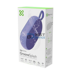PARLANTE KLIP XTREME GROOVESPLASH KBS-030PR BT/BAT/IPX7/TWS/MIC/PURPURA