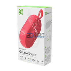 PARLANTE KLIP XTREME GROOVESPLASH KBS-030RD BT/BAT/IPX7/TWS/MIC/ROJO