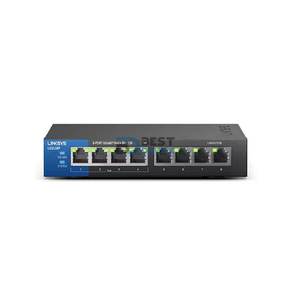 SWITCH LINKSYS LGS108P 8 PUERTOS POE