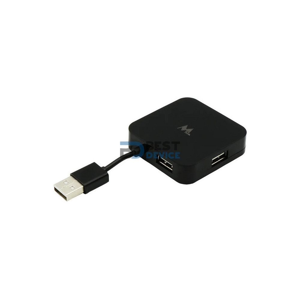 ADAPTADOR HUB MTEK HB-420 4 PUERTOS USB 2.0 NEGRO